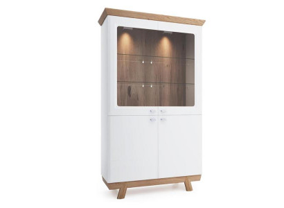 Vitrine Glasvitrine Glasschrank Massivholzschrank Hochschrank Schrankvitrine