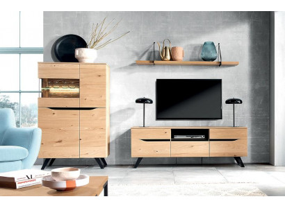 Wohnzimmer Komplett Modern Designer TV-Lowboard Luxuriöses Schrank Set 3tlg