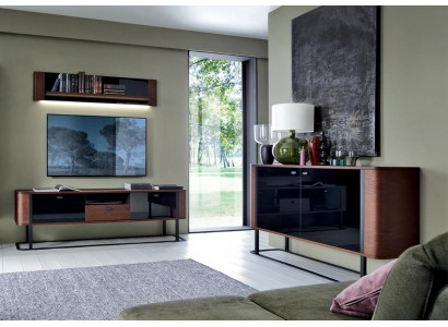 Wohnzimmer Modern Einrichtung Wandregal TV-Lowboard Luxuriöses Sideboard