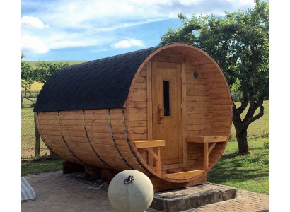 Barrelsauna Saunafass Naturfasssauna Outdoor-Sauna Wellnessfass Holzfassauna