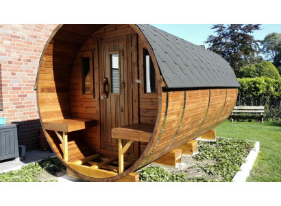 Holzfassauna Saunafass Wellnessfass Tonnensauna Fasssauna