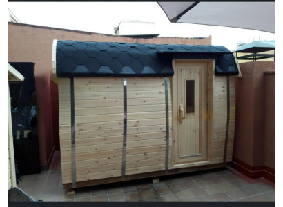 Trockensauna Holzsauna Gartensauna Outdoor-Sauna Saunahütte Wellnessfass