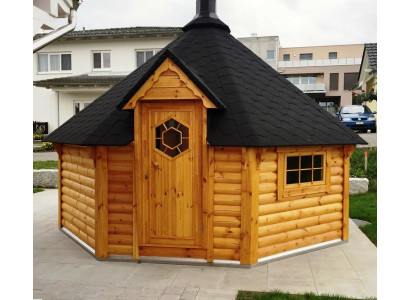 Sauna Grillkota Holzhaus Grillhütte Gartensauna Kotasauna Feuerhütte  16,5 m²