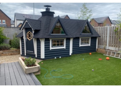 Grillhaus Feuerhütte Grillkota Grillblockhaus Gartenhütte mit Grill
