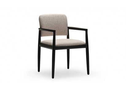 Beige Esszimmerstuhl, Holzgestell, Modern, Innenbereich, Einfarbig