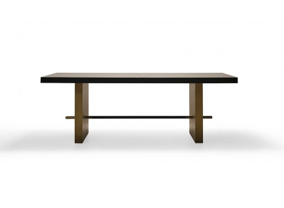 Schwarzer Esstisch aus Holz, Rechteckig, Modern, 220x77x103 cm