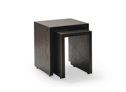Schwarze Nachttische, 2 Schubladen, Holz, Modern, Freistehend