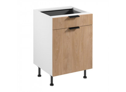 Küchenschrank Unterschrank Stauraumschrank Schublade Regale Weiß-Beige