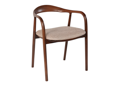 Brauner Armlehnenstuhl Textilstühle Stilvolle Polsterstühle Möbel