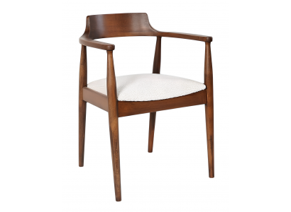 Eleganter Holzstuhl Stilvolle Esszimmer Armlehnenstühle Stoffmöbel