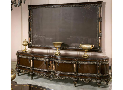 Klassisches Braunes Sideboard Wohnzimmer Anrichte Designer Kommode