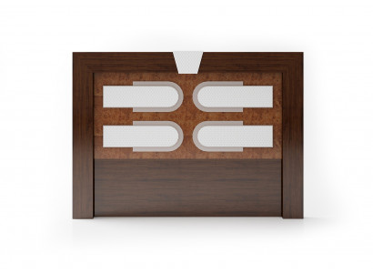 Moderne Schrankwank Elegante Arbeitszimmer Holzfurnier Edle Möbel