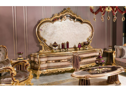 Exklusives Sideboard Stilvolle Wohnzimmer Anrichte Massivholz Regal
