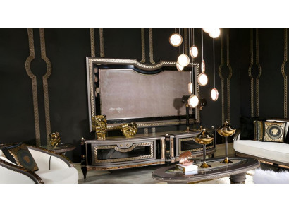 Klassisches Schwarzes TV-Lowboard Designer Wohnzimmer TV-Ständer