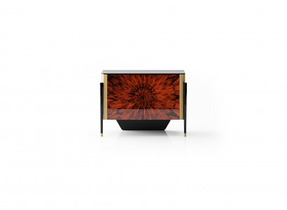 Stilvolles Holz Sideboard Braune Wohnzimmer Designer Anrichte
