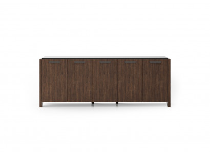 Stilvolle Braune Holzkonsole Designer Sideboard Moderne Möbel