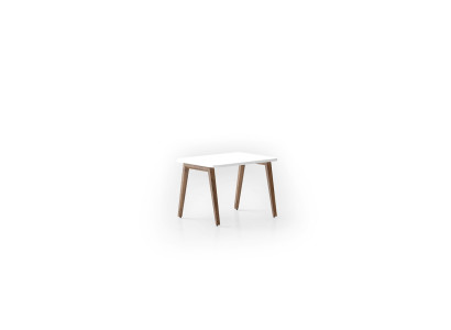 Eleganter Weißer Beistelltisch Holztische Designer Wohnzimmer Möbel