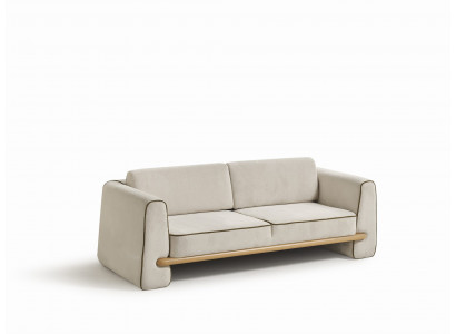 Stilvolle Beige Sofas Designer 3-Sitzer Couch Edler Polstersessel