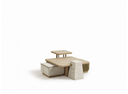 Stilvoller Brauner Couchtisch-Set Wohnzimmer Tische Abstelltische