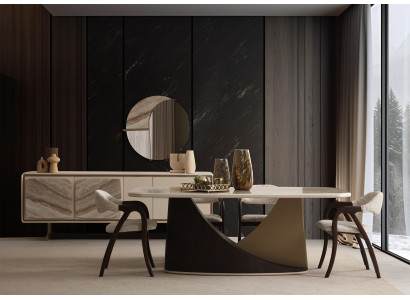 Elegante Küchengarnitur Holztisch Designer 6x Polsterstühle Konsole