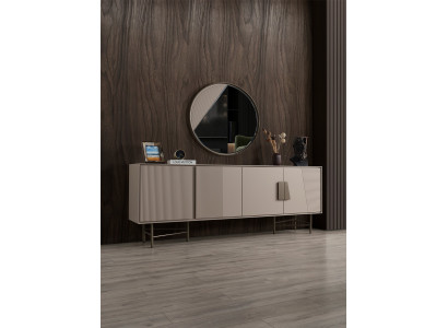 Stilvolle Konsole Designer Spiegel Luxuriöse Holz Möbel 2tlg
