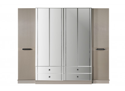 Luxuriöser Grauer Kleiderschrank Moderne Schlafzimmer Holzmöbel