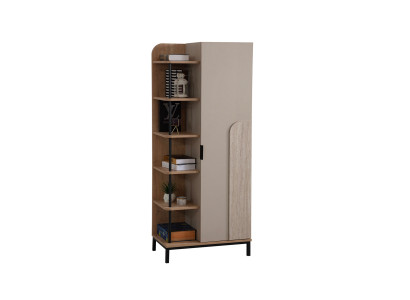 Exklusives Beiges Bücherregal Moderne Holzregale Edle Holzmöbel