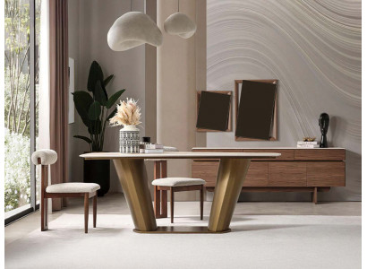 Esstisch mit 6 Stühlen Set Esszimmergruppe Küchentisch Sideboard Spiegel