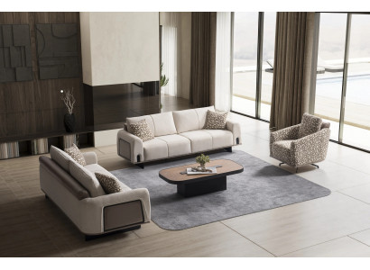 Sofagarnitur Set 3+3+1 – Robustes und elegantes Set für Ihr Zuhause.