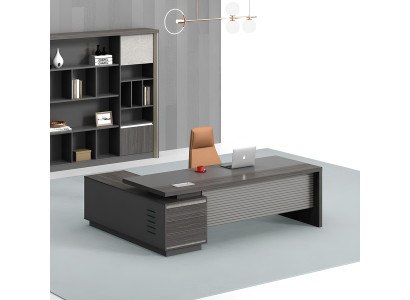 Eleganter Eckschreibtisch mit viel Platz für komfortables Arbeiten.
