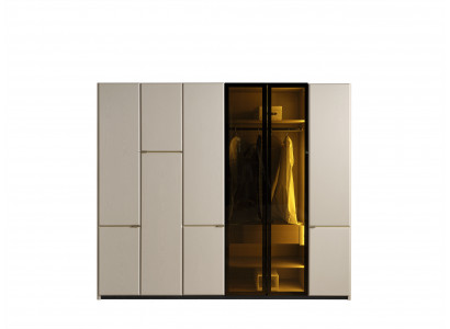 Kleiderschrank in stilvollem Design moderner Minimalismus und Gemütlichkeit