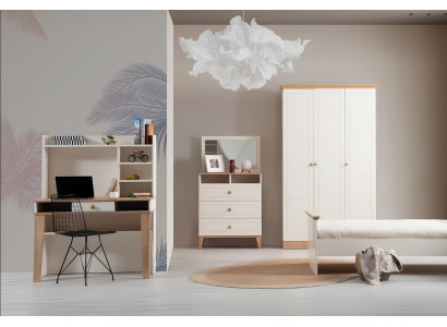 Beige Schlafzimmer Garnitur Moderner Schminktish Schrank Holztisch