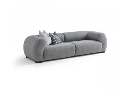 Elegante Graue Viersitzer Couch Luxuriöse Wohnzimmer Polstersofas