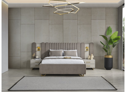 Bett im stilvollen Hochwertig Design Komfort und Harmonie des Raumes Hochwertig