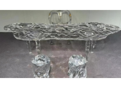 Designer Esstisch Luxuriöser Transparenter Esszimmertisch