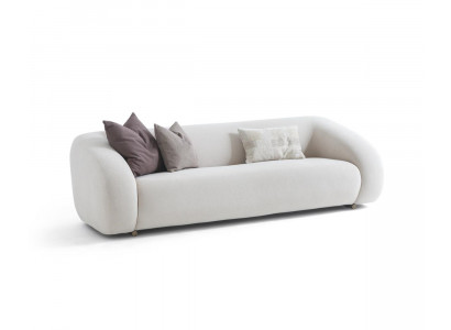 Stilvolle Wohnzimmer Couch Designer Textilsofa Polster Dreisitzer