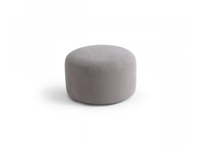 Stilvoller Grauer Polsterhocker Sitzhocker Edle Wohnzimmer Hocker