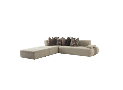 Modernes Wohnzimmer Ecksofa Designer Polsterhocker Moderne Couch