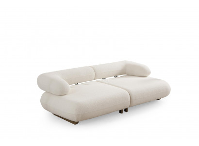 Beige Polstercouch Wohnzimmersofa Luxuriöse Polster Sitzmöbel