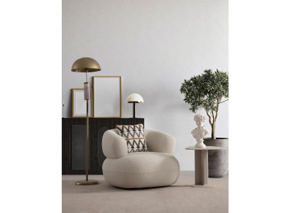 Beiger Polstersessel Wohnzimmer Sitzmöbel Designer Sessel