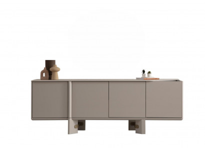 Beige Holz Konsole Designer Wohnzimmer Sideboard Luxuriöse Möbel