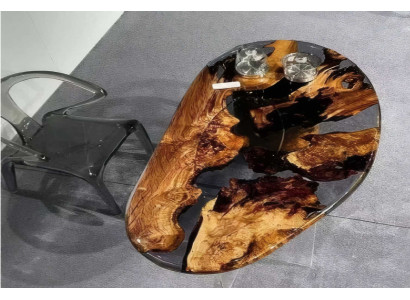 Designer-Epoxidharztisch Tropfenform Luxuriöse Esszimmer Möbel