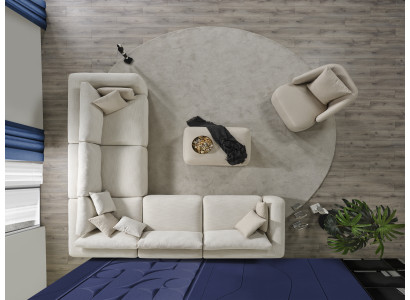 Ecksofa L-Form Couch Wohnlandschaft Polster Bettfunktion Edle Möbel