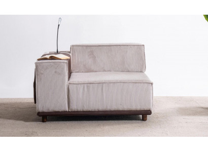 Stilvolles Sofa Endmodul Designer Streifenoptik Wohnzimmer Möbel