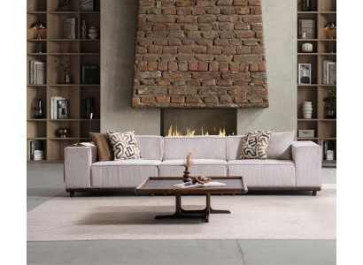 Beiges Stoffsofa Moderne Wohnzimmer Couch Luxuriöse Textilsofas