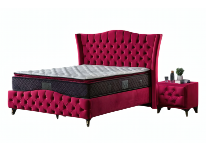 Schlafzimmer Bett 180x200 Komplettmöbel Luxuriöses 2x Nachttische Set 3tlg
