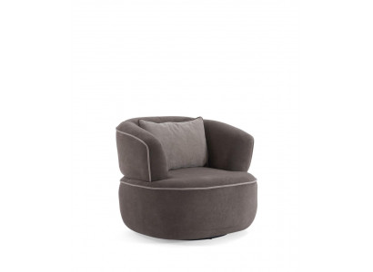 Moderner Grauer Polstersessel Designer Wohnzimmer Loungesessel