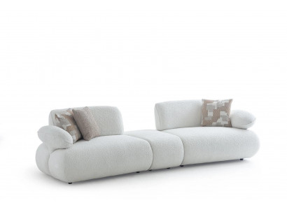 Edler Weißer Viersitzer Luxuriöse Wohnzimmer Couchen Möbel