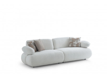 Weißes Polstersofa Moderne Wohnzimmer Designer 3-Sitzer Couch