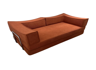 Modernes komprimierbares braunes Stoffsofa  leichtes, kompaktes Sofa